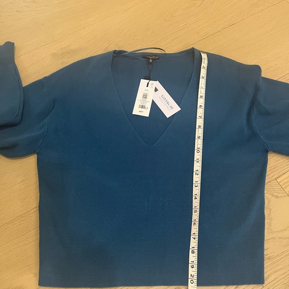 Dynamite Teal Ribbed Sweater - Picture 5 of 6